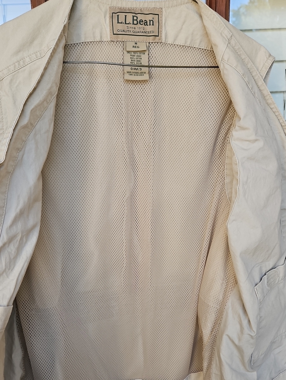 L.L. Bean Unisex Vintage Khaki Utility Fishing Safari Vest Size Medium - Picture 4 of 5